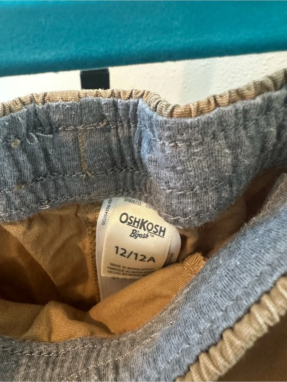 OshKosh B'gosh Boys' Khaki Cargo Pants - Elastic Waist